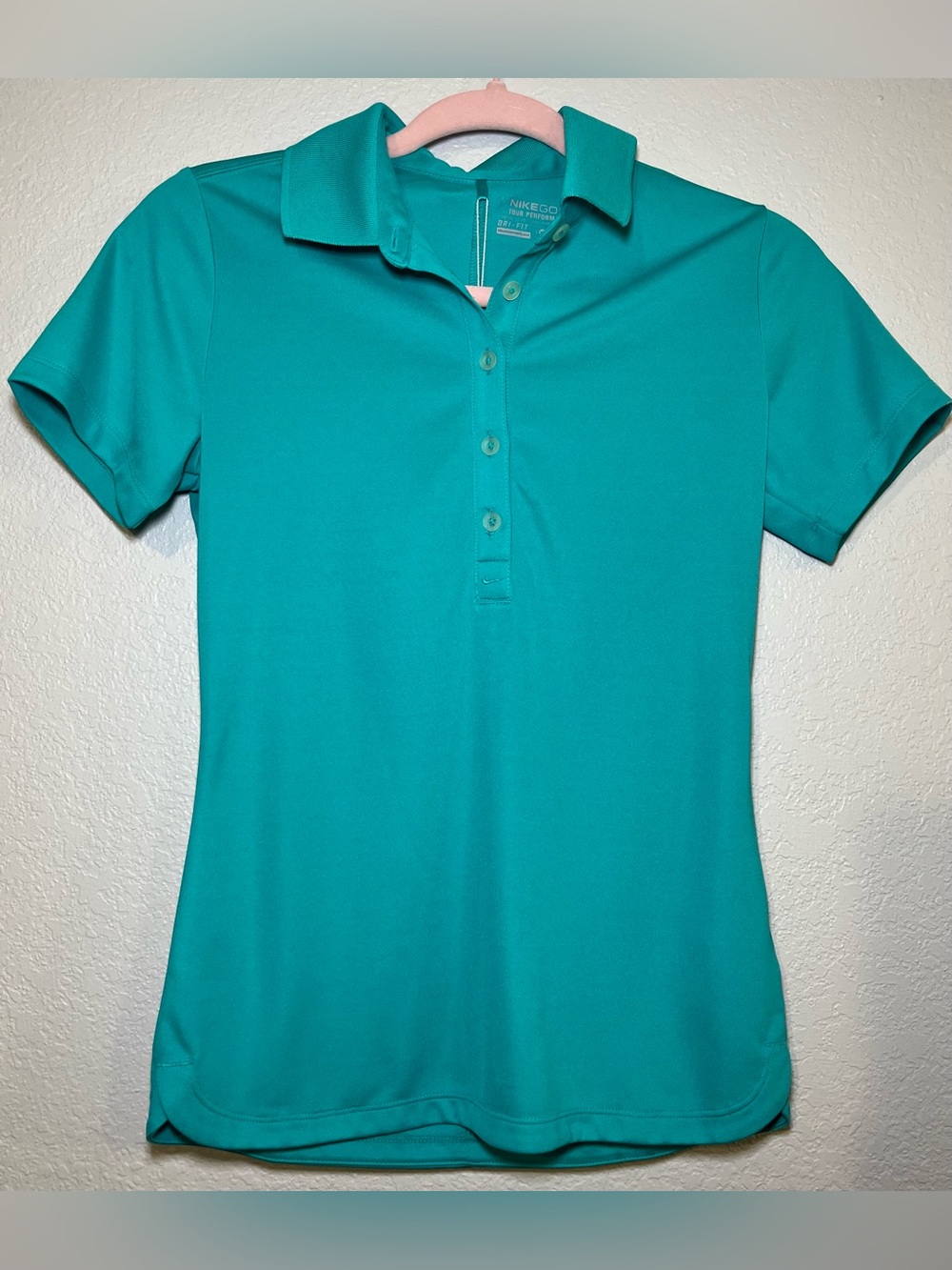 Nike Golf Womens Dri-FIT Tour Performance Polo Shirt Teal Blue NWT Cool Size XS